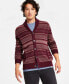 Фото #1 товара Men's Easton Striped Button Cardigan, Created for Macy's