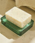 Green soap dish