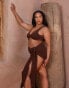 Moda Minx Curve X Bernadette Afia scrunch sarong in coffee