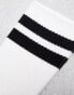 Фото #8 товара ASOS DESIGN 3 pack terry ankle socks in white with stripes