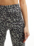 Pieces flares leggings in spot print