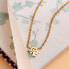 Elegant gold-plated necklace with crystal Family LPS10ASF05