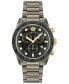 ფოტო #1 პროდუქტის Men's Swiss Chronograph Greca Dome Gunmetal Ion Plated Bracelet Watch 43mm