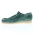 Фото #10 товара Clarks Wallabee 26164634 Mens Green Suede Oxfords & Lace Ups Casual Shoes