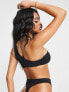 ASOS DESIGN mix and match one shoulder sleek bikini top in black