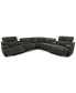 Фото #3 товара Sebaston 7-Pc. Fabric Sectional with 2 Power Motion Recliners and 2 USB Consoles, Created for Macy's