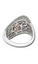 ფოტო #3 პროდუქტის Suzy Levian Sterling Silver Cubic Zirconia Pave Diagonal Puff Ring