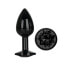 Фото #3 товара Blackgem Metalic Butt Plug with Black Jewel Size S