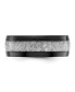 Фото #3 товара Stainless Steel Black IP-plated Meteorite Inlay Band Ring
