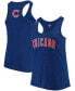 Women's Royal Chicago Cubs Swing For The Fences Racerback Tank Top