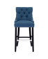 Фото #2 товара 29" Linen Fabric Tufted Buttons Upholstered Wingback Bar Stool