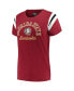 ფოტო #3 პროდუქტის Women's Garnet Florida State Seminoles Plus Size Striped Tailgate Crew Neck T-shirt