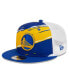 Фото #1 товара Men's Royal, White Golden State Warriors Tear Trucker 9FIFTY Adjustable Hat