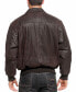 Men A-2 Distressed Leather Flight Bomber Jacket - Tall