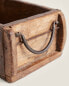 Antique-finish wooden box