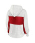 Women's Oatmeal Los Angeles Angels Up for It Fleece Pullover Hoodie Oatmeal, Red, S - фото #2