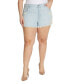 ფოტო #1 პროდუქტის Trendy Plus Size Hug Me High-Rise Jean Shorts