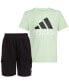 ფოტო #5 პროდუქტის Toddler & Little Boys 2-Pc. Logo Graphic T-Shirt & French Terry Cargo Shorts Set