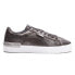 Фото #1 товара Puma Jada Metallic Crush Lace Up Womens Grey Sneakers Casual Shoes 382972-01