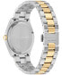 ფოტო #3 პროდუქტის Salvatore Men's Swiss Vega Upper East Two-Tone Stainless Steel Bracelet Watch 40mm