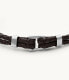 Фото #2 товара Heritage Dark Brown Leather Bracelet for Men JF04203040