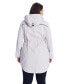 Фото #3 товара WOMEN'S PLUS SIZE RAIN - WEATHER RESISTANT RAINCOAT WITH DRAWSTRING HOOD