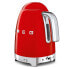 Фото #10 товара Электрический чайник Smeg KLF04RDEU - 1,7 л - 2400 Вт - Красный - Пластик - Нержавеющая сталь - Регулируемый термостат - Индикатор уровня воды