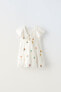 Фото #4 товара Платье из рельефной ткани с цветочной вышивкой ZARA