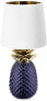 Фото #1 товара Navaris Table Lamp in Pineapple Design – 35 cm High – Decorative Ceramic Lamp for Bedside Table or Side Table – Decorative Lamp with E14 Thread in Silver/Black