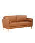 76" Faux Leather Morris Sofa