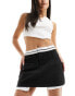 Фото #1 товара Missyempire waistband detail mini skirt in black