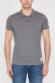 Erkek Gri Polo Yaka T-Shirt 9YAM12032LK