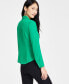 Фото #2 товара Petite Button-Front Blouse, Created for Macy's