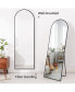 YSOA Full Length Mirror, Arched-Top Full Body Mirror with Stand, Floor Mirror & Wall-Mounted Mirror