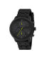 ფოტო #1 პროდუქტის Men's Black Silicone Strap Watch 48mm