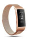 Фото #1 товара Unisex Fitbit Charge 3 Rose Gold-Tone Stainless Steel Watch Replacement Band