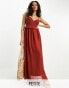 Vero Moda Petite lace insert cami maxi dress in red