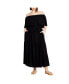 Фото #1 товара Plus Size Boardwalk Plain Maxi Dress