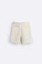 Herringbone texture bermuda shorts