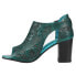 Фото #3 товара Roper Mika Floral Embossed Closed Back Block Heels Pumps Womens Blue Dress Casua