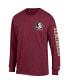 Фото #1 товара Men's Garnet Florida State Seminoles Team Stack Long Sleeve T-shirt