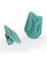 ფოტო #3 პროდუქტის Turquoise Patina Textured Petal Clip-on Earrings