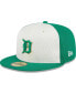 Фото #1 товара Men's White/Green Detroit Tigers 2024 St. Patrick's Day 59FIFTY Fitted Hat