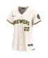 Фото #3 товара Women's Christian Yelich Cream Milwaukee Brewers Home Limited Player Jersey