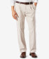 ფოტო #1 პროდუქტის Men's Big & Tall Easy Classic Pleated Fit Khaki Stretch Pants
