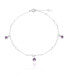 Timeless silver bracelet with amethysts AMEAGB2/20