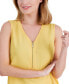 Фото #3 товара Блузка без рукавов с V-образным вырезом AK Anne Klein Petite Zip Front