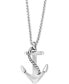 ფოტო #1 პროდუქტის EFFY® Men's Anchor Pendant Necklace in Sterling Silver