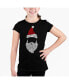 ფოტო #1 პროდუქტის Big Girl's Word Art T-shirt - Santa Claus