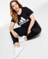 Фото #8 товара Women's Essentials Logo Cotton T-Shirt, XS-4X